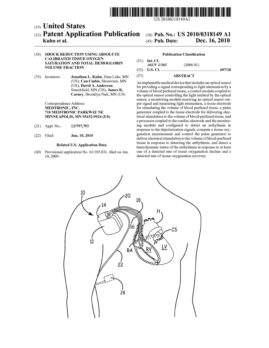 Shock Reduction Using Absolute Calibrated Tissue Oxygen Saturation and Total Hemoglobin Volume Fraction - diagram, schematic, and image 01