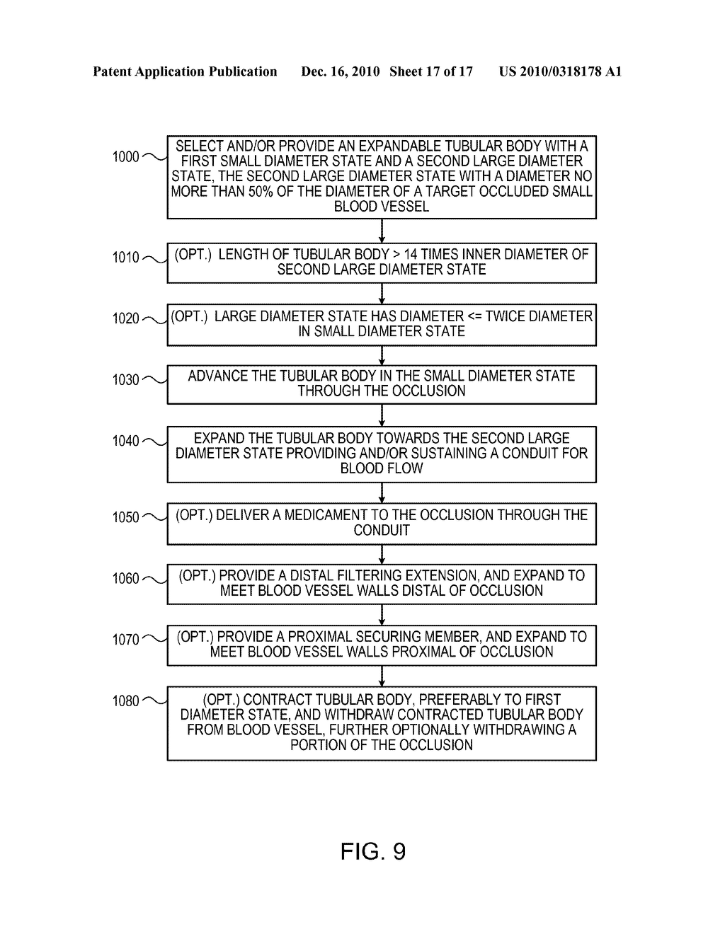 METHOD AND APPARATUS FOR ALLOWING BLOOD FLOW THROUGH AN OCCLUDED VESSEL - diagram, schematic, and image 18