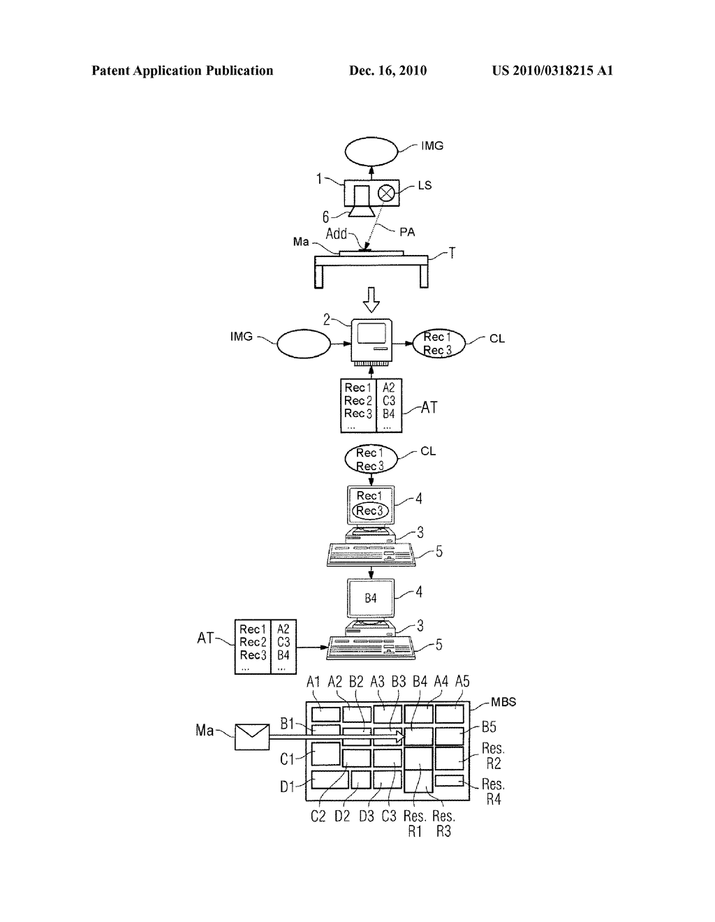 DEVICE AND METHOD FOR CONTROLLING THE TRANSPORTATION OF AN OBJECT TO A RECEIVING UNIT - diagram, schematic, and image 02