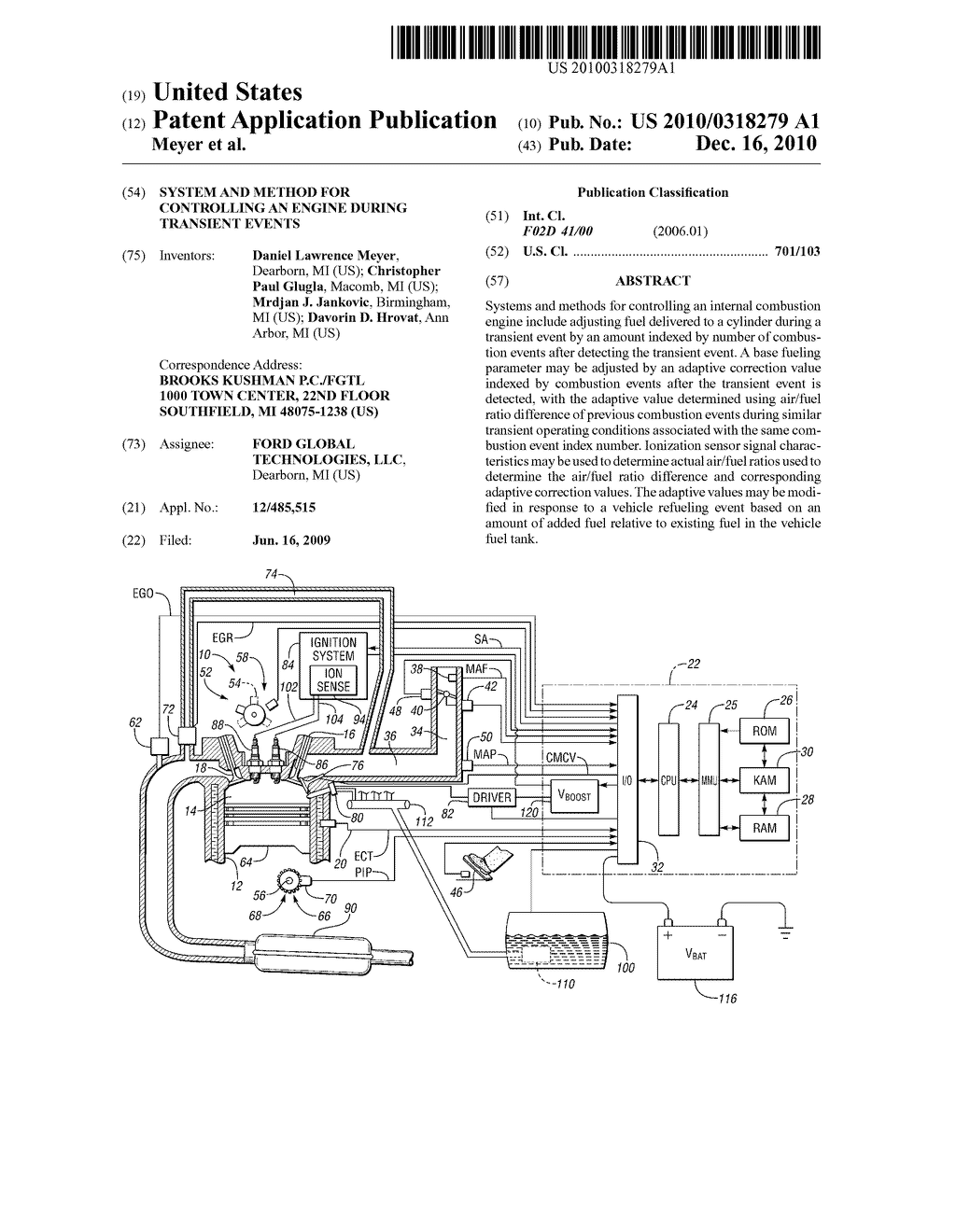 SYSTEM AND METHOD FOR CONTROLLING AN ENGINE DURING TRANSIENT EVENTS - diagram, schematic, and image 01