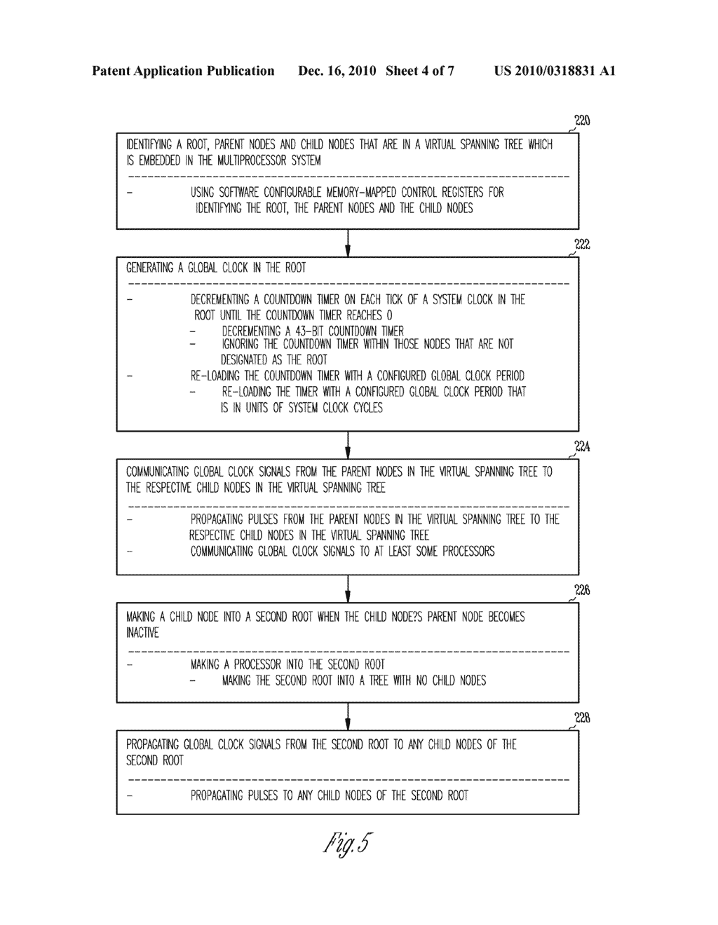 GLOBAL CLOCK VIA EMBEDDED SPANNING TREE - diagram, schematic, and image 05