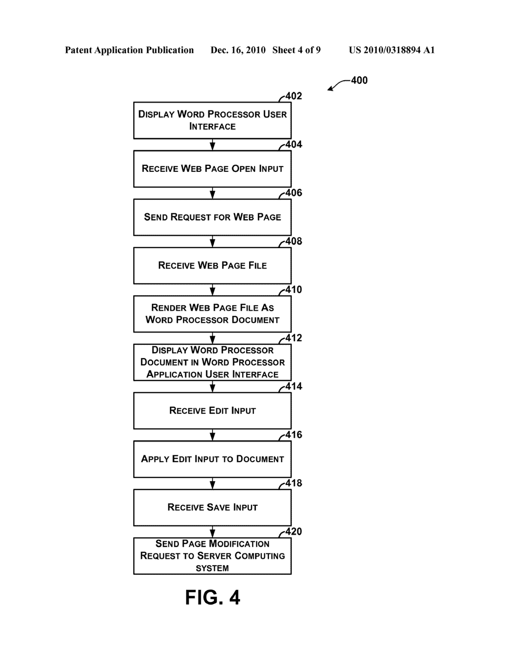 Modifications to Editable Elements of Web Pages Rendered in Word Processor Applications - diagram, schematic, and image 05