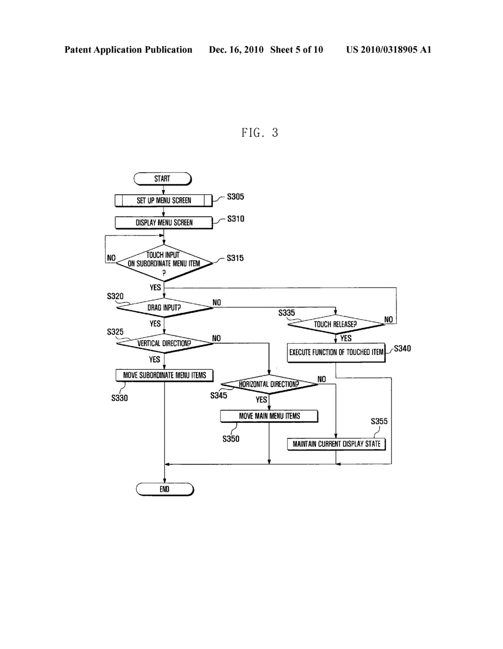 Method for displaying menu screen in electronic devicing having touch screen - diagram, schematic, and image 06