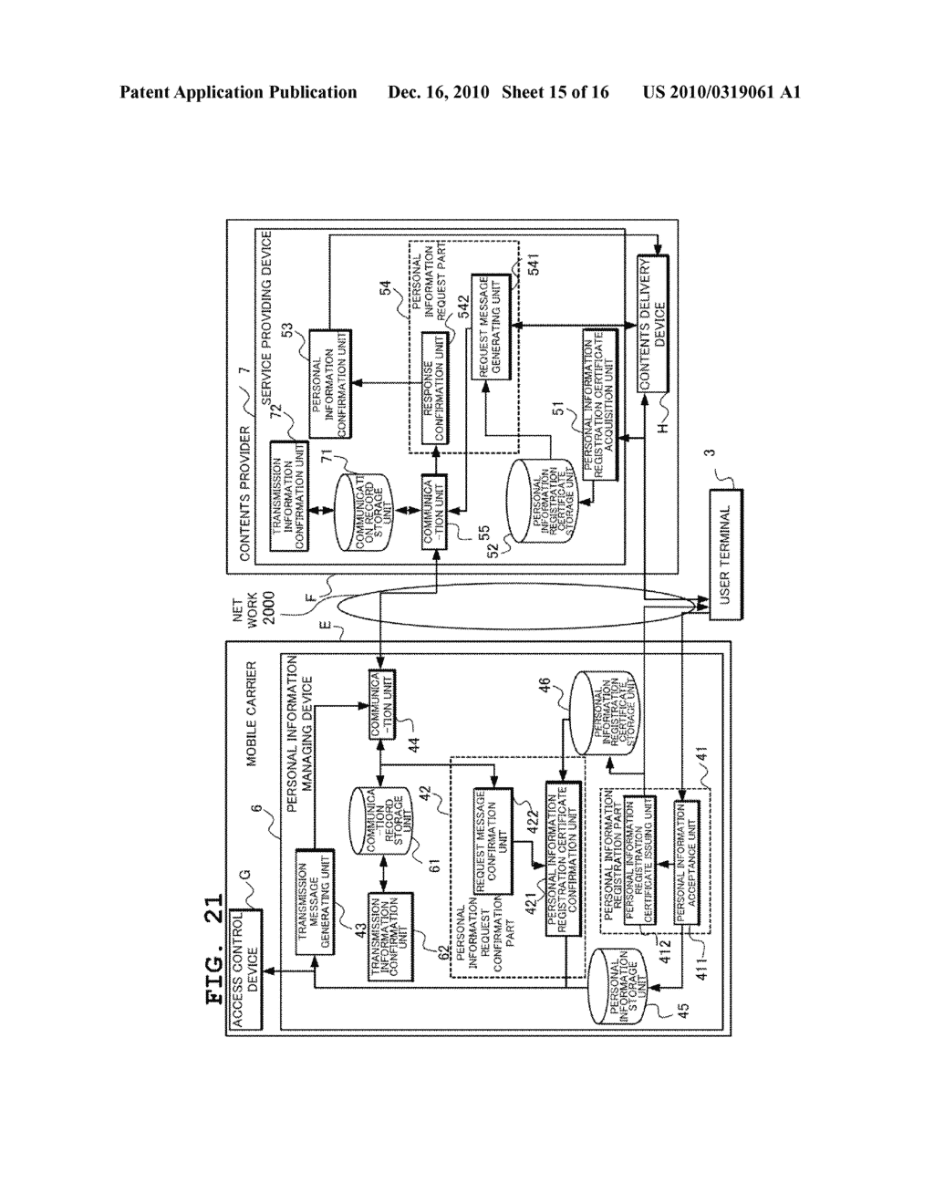 PERSONAL INFORMATION MANAGING DEVICE, SERVICE PROVIDING DEVICE, PROGRAM, PERSONAL INFORMATION MANAGING METHOD, CHECKING METHOD AND PERSONAL INFORMATION CHECKING SYSTEM FOR FALSIFICATION PREVENTION OF PERSONAL INFORMATION AND NON REPUDIATION OF PERSONAL INFORMATION CIRCULATION - diagram, schematic, and image 16