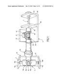 DEVICE FOR CONVERTING A BIDIRECTIONAL ROTATION MOTION AROUND TWO ROTATION AXES INTO AN UNIDIRECTIONAL ROTATION MOTION AROUND A SINGLE ROTATION AXIS, AND POWER PRODUCTION SYSTEM USING SAID DEVICE diagram and image