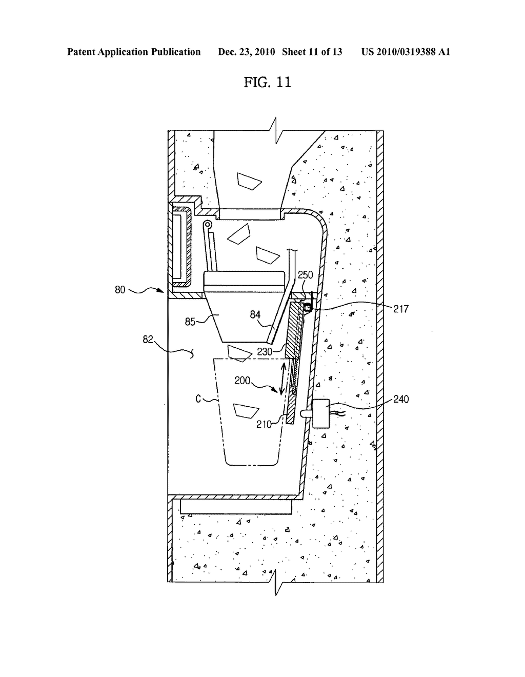 Lever for dispenser and refrigerator having the same - diagram, schematic, and image 12