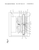 DEVICE AND METHOD FOR THE PERFORATION OF DUCTILE AND/OR TACKY AND/OR ELASTIC SHEET MATERIAL diagram and image