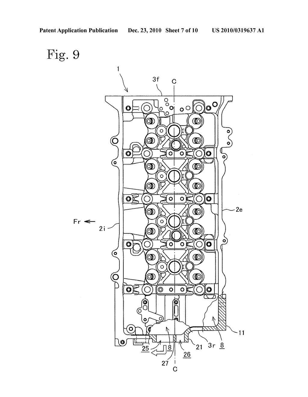 CYLINDER HEAD OF WATER-COOLED INTERNAL COMBUSTION ENGINE AND METHOD OF MANUFACTURING SAME - diagram, schematic, and image 08
