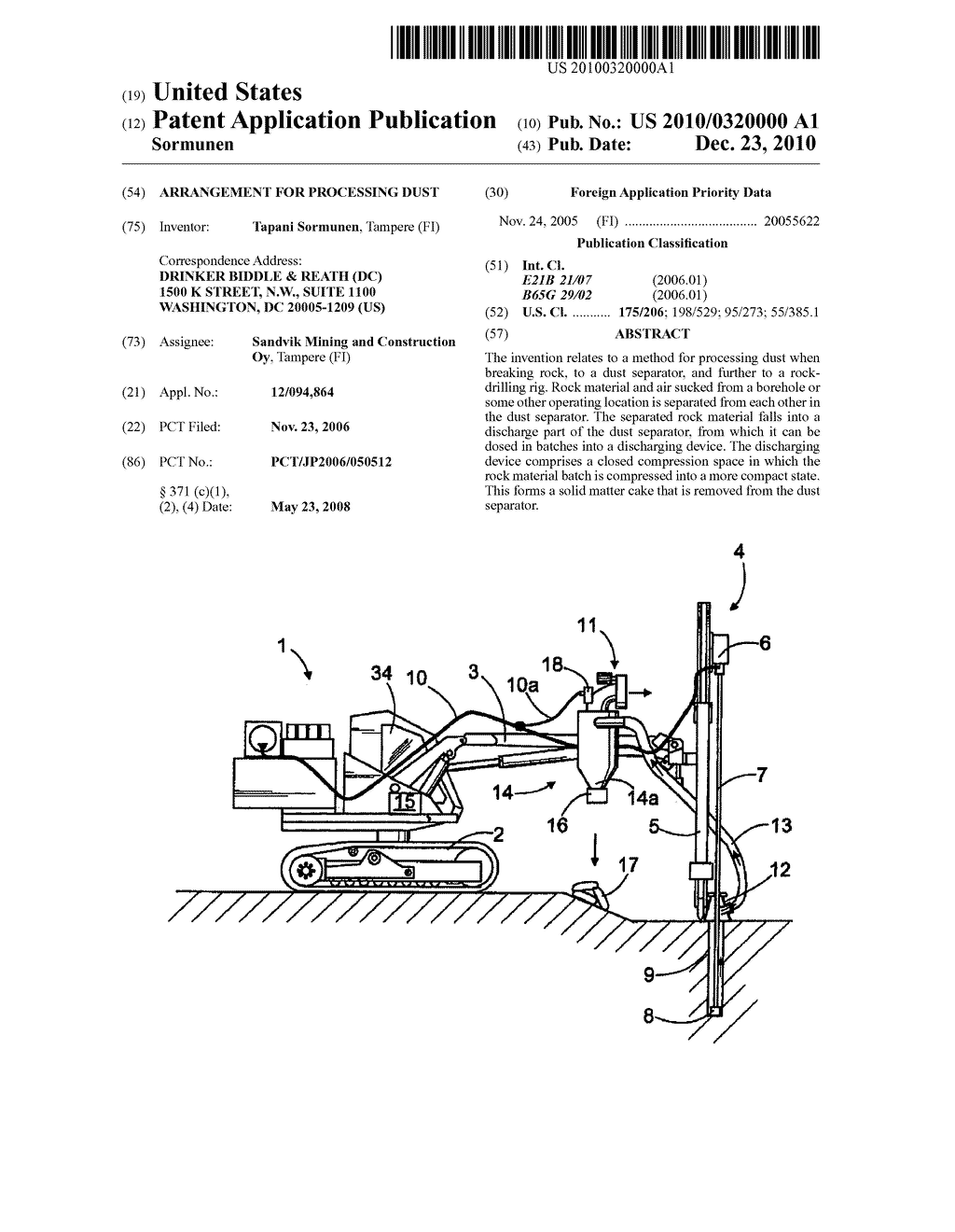 ARRANGEMENT FOR PROCESSING DUST - diagram, schematic, and image 01