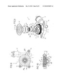 Driving device for an adjusting system of a motor vehicle diagram and image