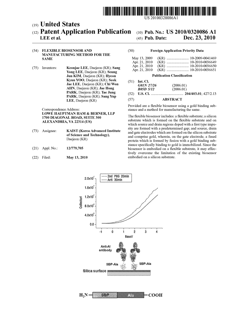 FLEXIBLE BIOSENSOR AND MANUFACTURING METHOD FOR THE SAME - diagram, schematic, and image 01