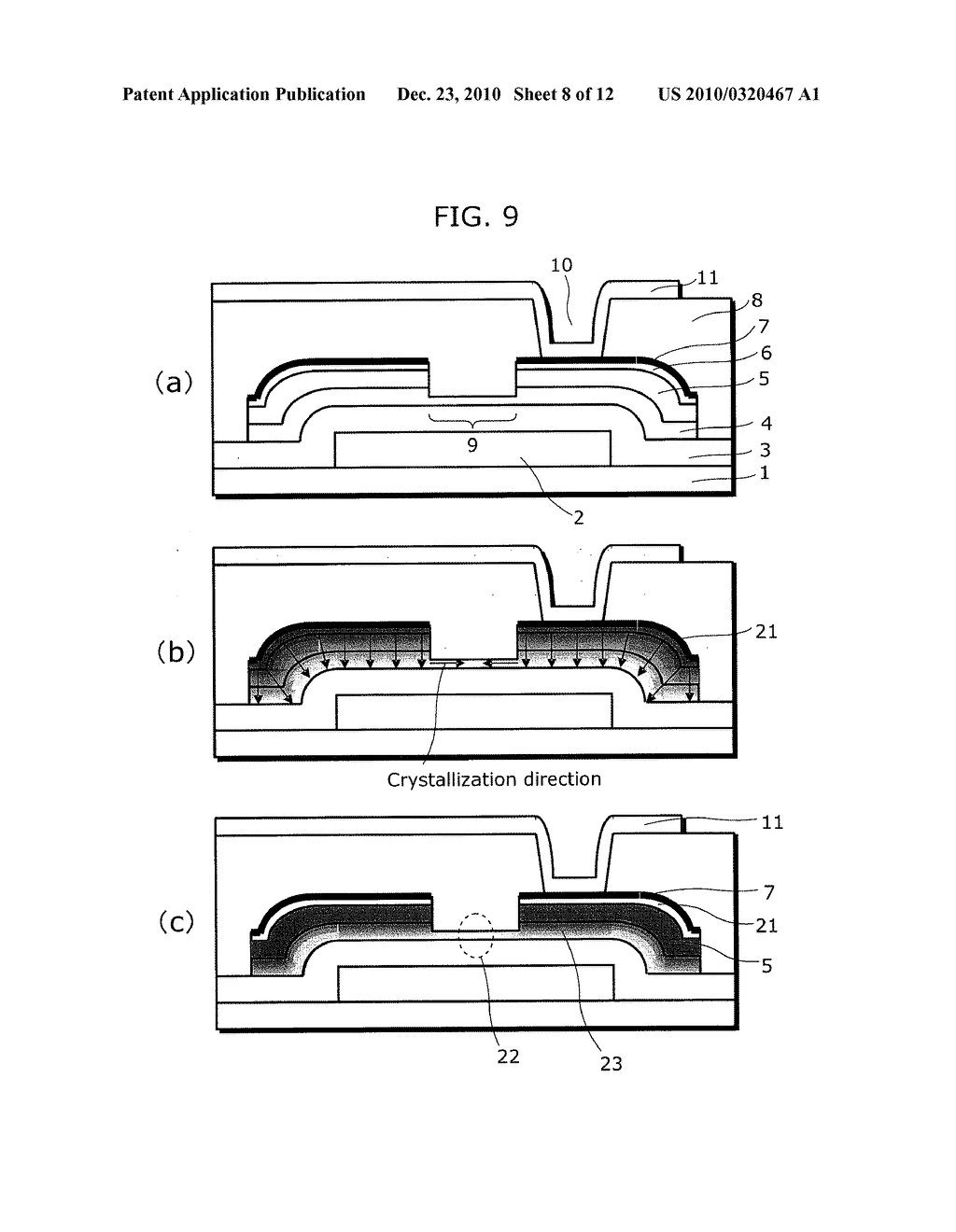 THIN-FILM TRANSISTOR, MANUFACTURING METHOD THEREFOR, AND ELECTRONIC DEVICE USING A THIN-FILM TRANSISTOR - diagram, schematic, and image 09