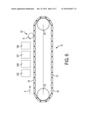 SEGMENTED RIGID PLATE BELT TRANSPORT WITH A HIGH MOTION QUALITY DRIVE MECHANISM diagram and image