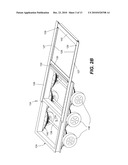 SYSTEM AND METHOD OF TRANSPORTING AND POSITIONING A DEPLOYABLE PREFABRICATED STRUCTURE diagram and image