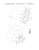 SYSTEM AND METHOD OF TRANSPORTING AND POSITIONING A DEPLOYABLE PREFABRICATED STRUCTURE diagram and image