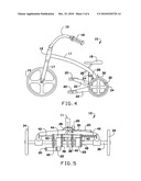 Motion transfer mechanism for transferring reciprocal motion to rotary motion and rider-propelled vehicle utilizing motion transfer mechanism diagram and image