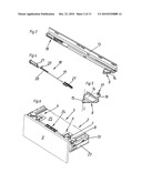 LOCKABLE EJECTOR DEVICE FOR A FURNITURE PART MOVABLY SUPPORTED IN PIECE OF FURNITURE diagram and image