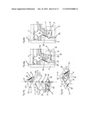 LOCKABLE EJECTOR DEVICE FOR A FURNITURE PART MOVABLY SUPPORTED IN PIECE OF FURNITURE diagram and image