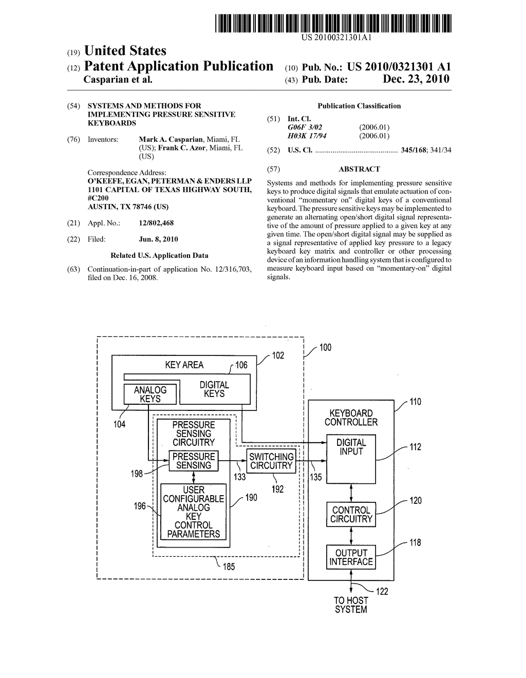 Systems and methods for implementing pressure sensitive keyboards - diagram, schematic, and image 01