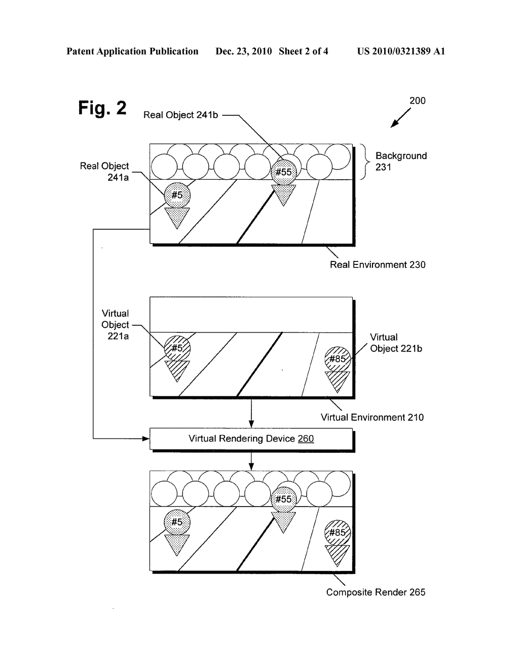 System and method for rendering in accordance with location of virtual objects in real-time - diagram, schematic, and image 03