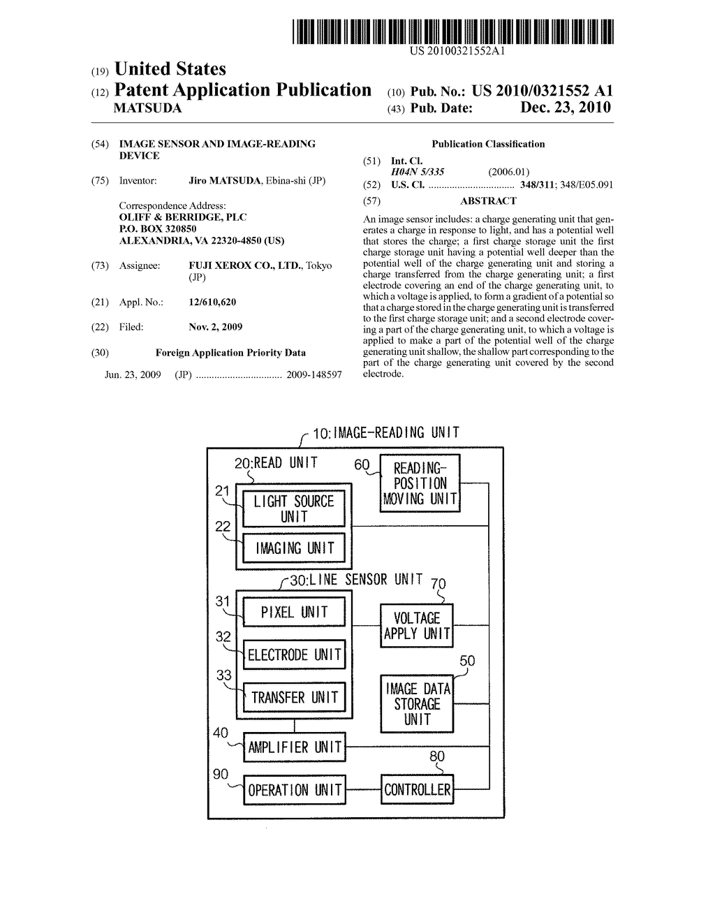 IMAGE SENSOR AND IMAGE-READING DEVICE - diagram, schematic, and image 01