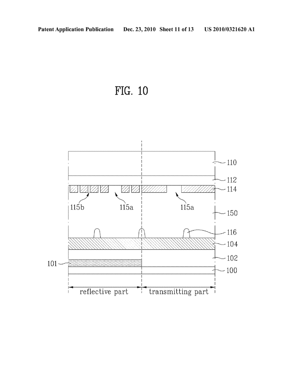 TRANSFLECTIVE TYPE LIQUID CRYSTAL DISPLAY DEVICE - diagram, schematic, and image 12