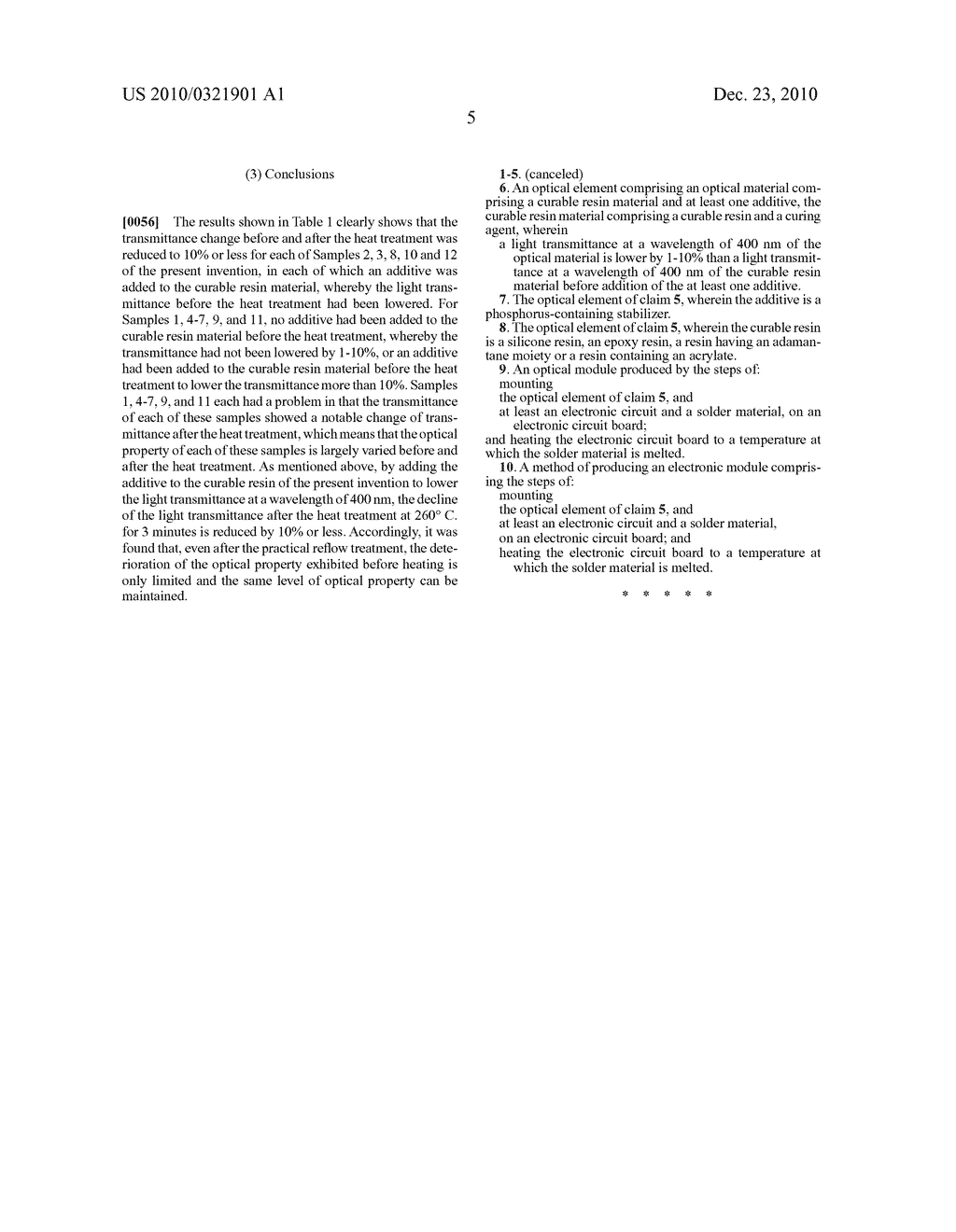 OPTICAL ELEMENT, ELECTRONIC MODULE AND METHOD OF PRODUCING ELECTRONIC MODULE - diagram, schematic, and image 07