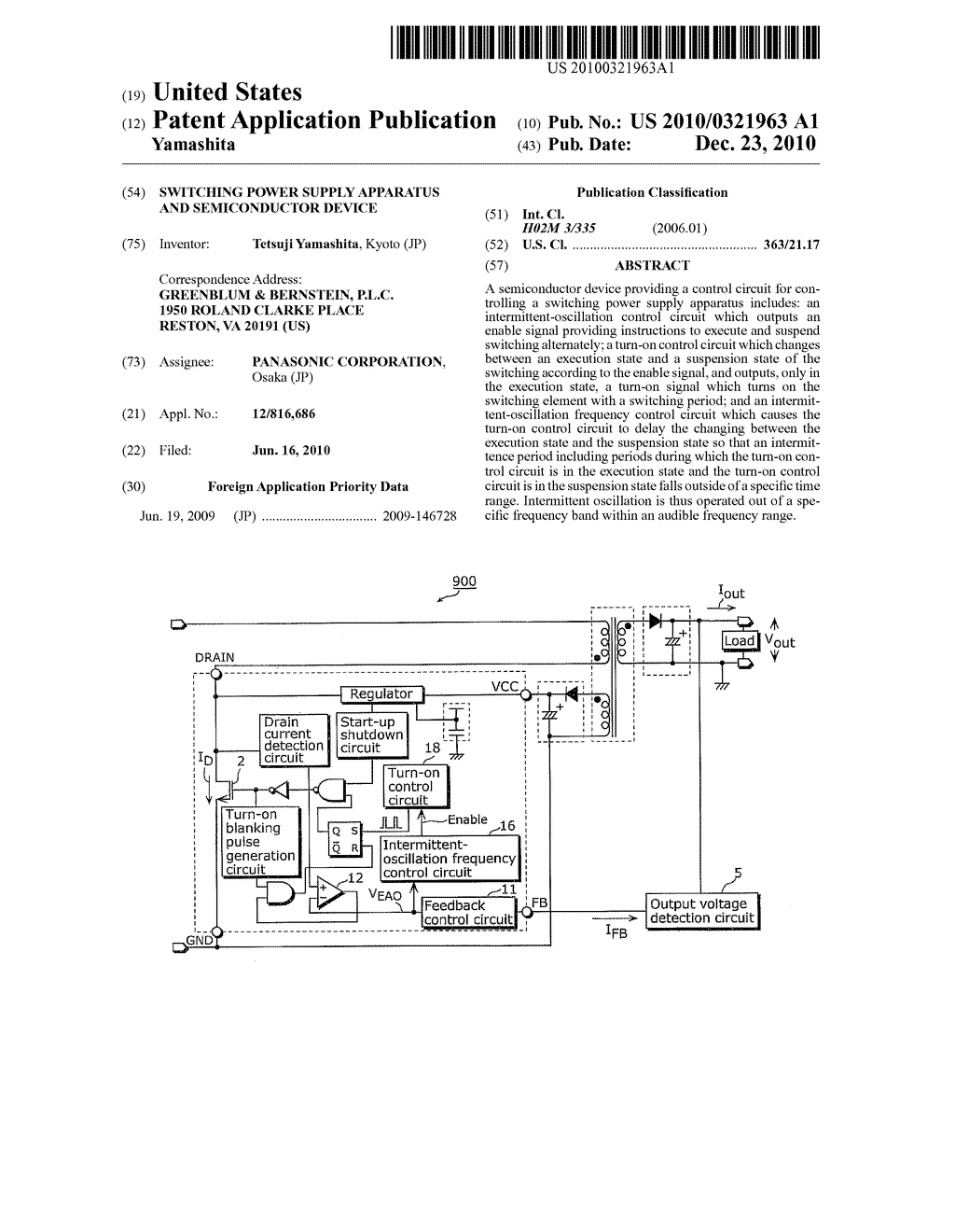 SWITCHING POWER SUPPLY APPARATUS AND SEMICONDUCTOR DEVICE - diagram, schematic, and image 01