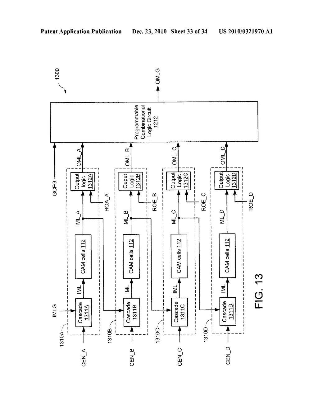 CONTENT ADDRESSABLE MEMORY HAVING PROGRAMMABLE INTERCONNECT STRUCTURE - diagram, schematic, and image 34