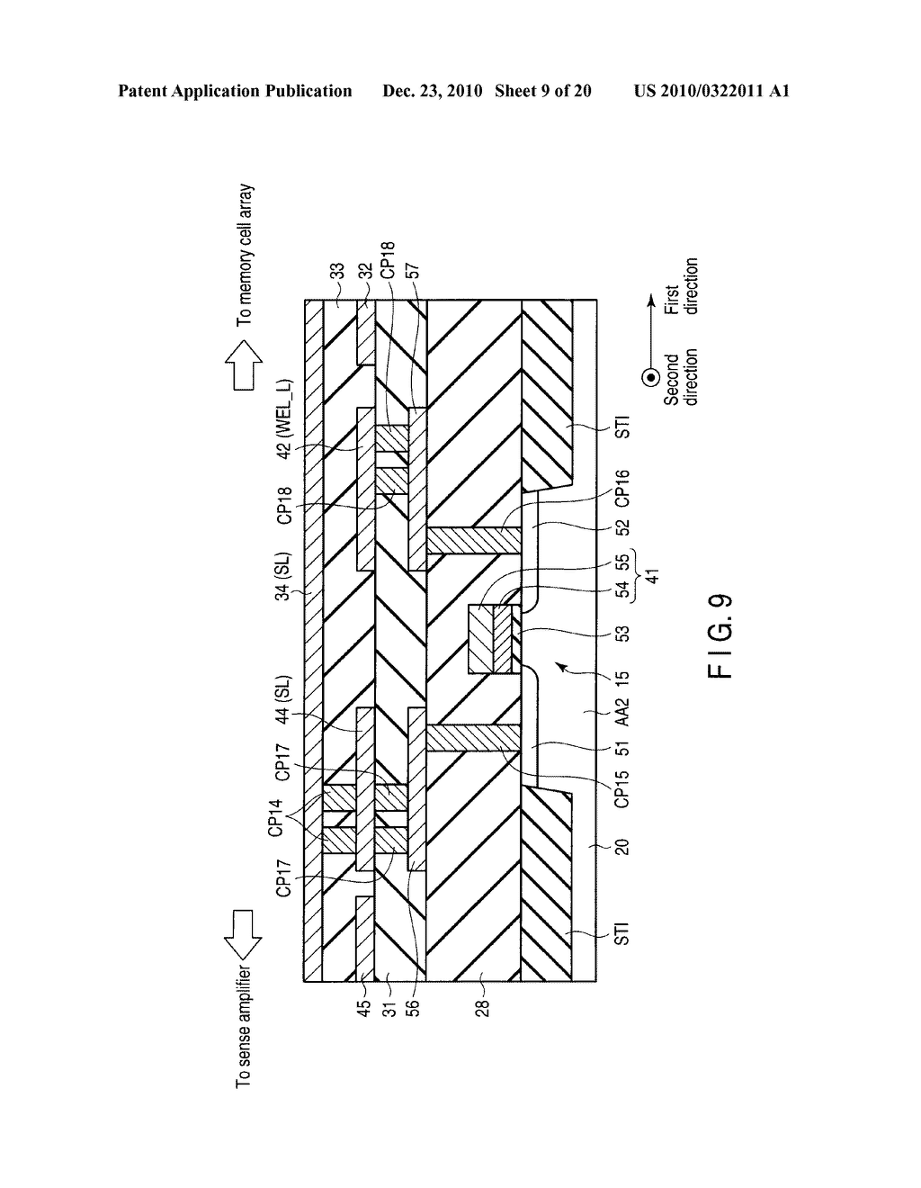 SEMICONDUCTOR MEMORY DEVICE WITH MEMORY CELLS HAVING CHARGE ACCUMULATION LAYER - diagram, schematic, and image 10