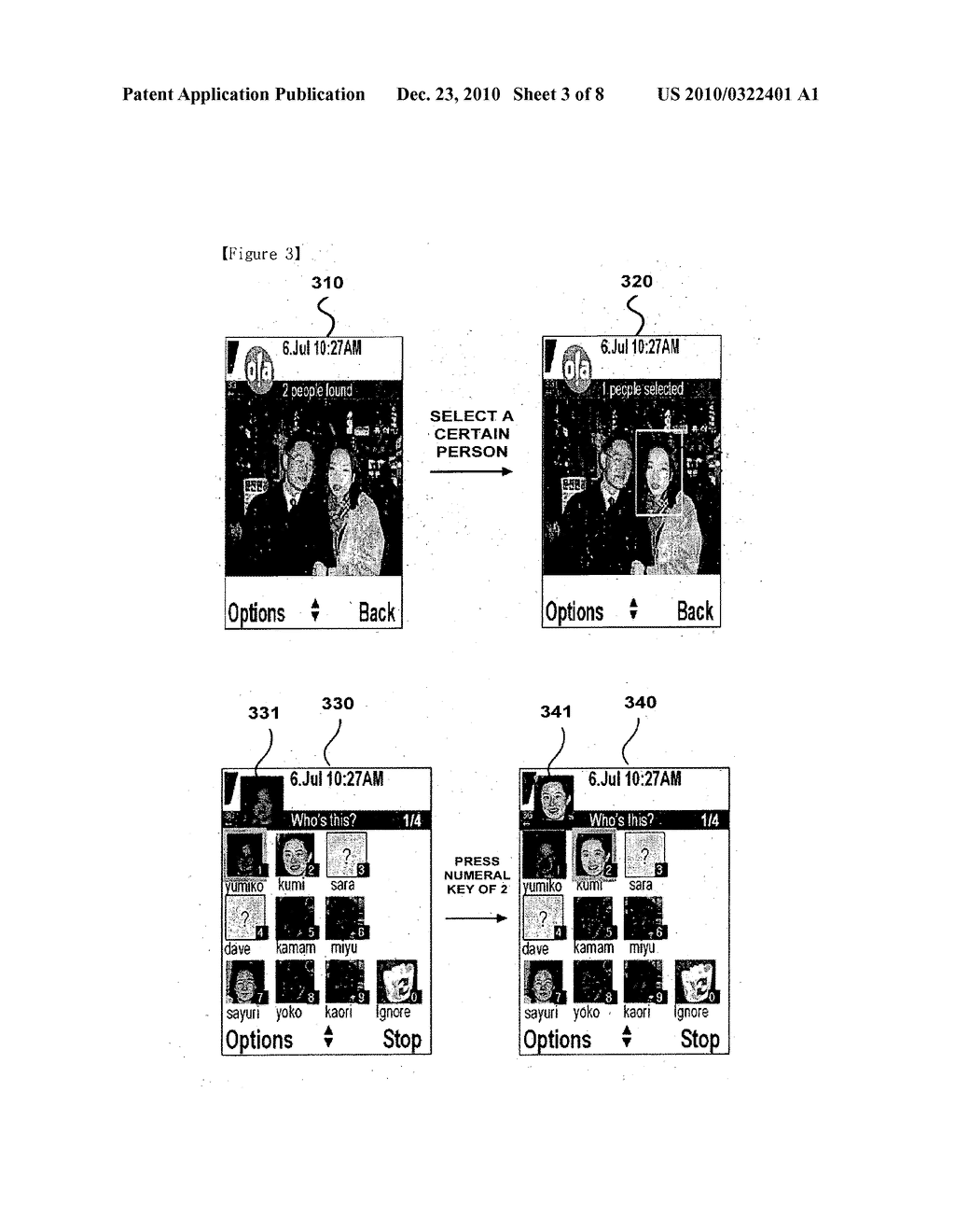 METHODS FOR TRANSMITTING IMAGE OF PERSON, DISPLAYING IMAGE OF CALLER AND RETRIEVING IMAGE OF PERSON, BASED ON TAG INFORMATION - diagram, schematic, and image 04