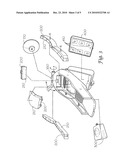 HINGED SOAP DISPENSING FOOT CLEANING DEVICE WITH INTERCHANGEABLE AND REPLACEABLE CARTRIDGES diagram and image