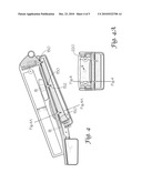 HINGED SOAP DISPENSING FOOT CLEANING DEVICE WITH INTERCHANGEABLE AND REPLACEABLE CARTRIDGES diagram and image