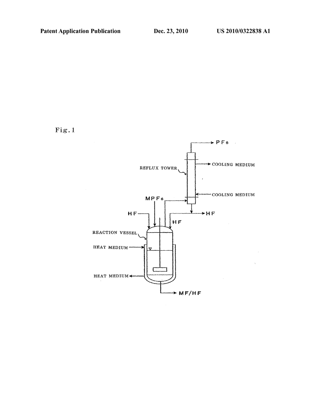 METHOD OF MANUFACTURING PHOSPHOROUS PENTAFLUORIDE AND HEXAFLUOROPHOSPHATE - diagram, schematic, and image 02