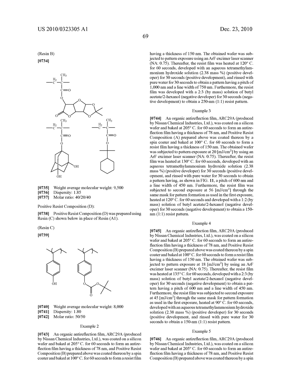 PATTERN FORMING METHOD, RESIST COMPOSITION FOR MULTIPLE DEVELOPMENT USED IN THE PATTERN FORMING METHOD, DEVELOPER FOR NEGATIVE DEVELOPMENT USED IN THE PATTERN FORMING METHOD, AND RINSING SOLUTION FOR NEGATIVE DEVELOPMENT USED IN THE PATTERN FORMING METHOD - diagram, schematic, and image 76