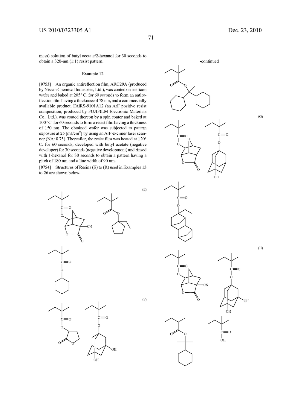 PATTERN FORMING METHOD, RESIST COMPOSITION FOR MULTIPLE DEVELOPMENT USED IN THE PATTERN FORMING METHOD, DEVELOPER FOR NEGATIVE DEVELOPMENT USED IN THE PATTERN FORMING METHOD, AND RINSING SOLUTION FOR NEGATIVE DEVELOPMENT USED IN THE PATTERN FORMING METHOD - diagram, schematic, and image 78