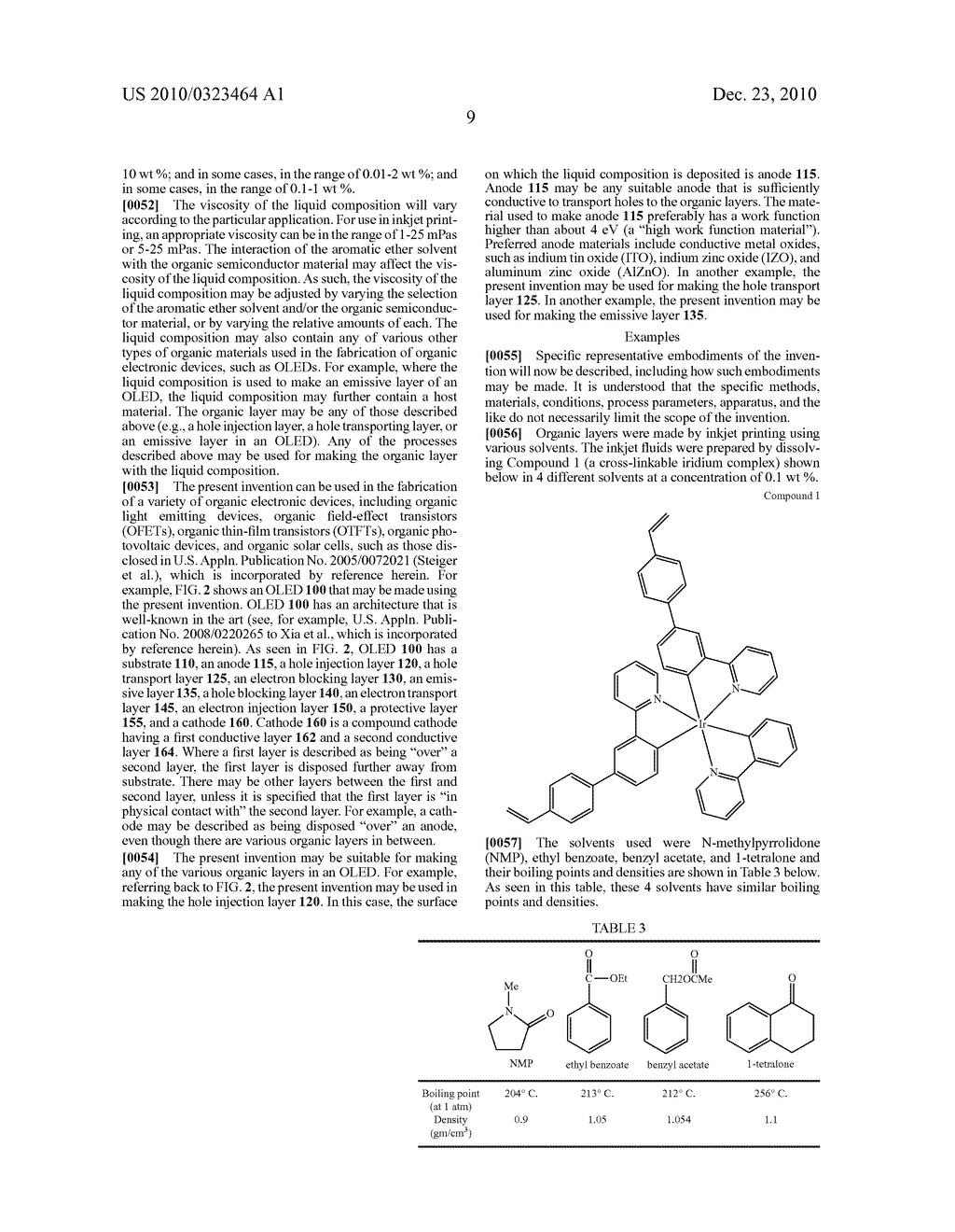 LIQUID COMPOSITIONS FOR INKJET PRINTING OF ORGANIC LAYERS OR OTHER USES - diagram, schematic, and image 20