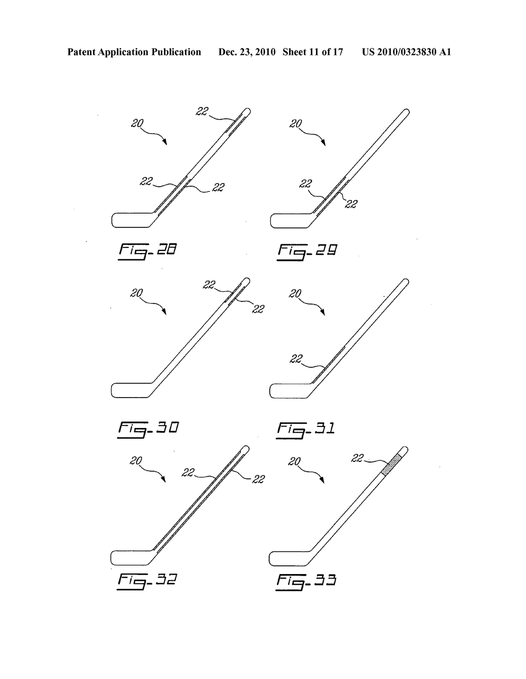 Sports apparatus shaft and blade with added impact protection and method of making same - diagram, schematic, and image 12