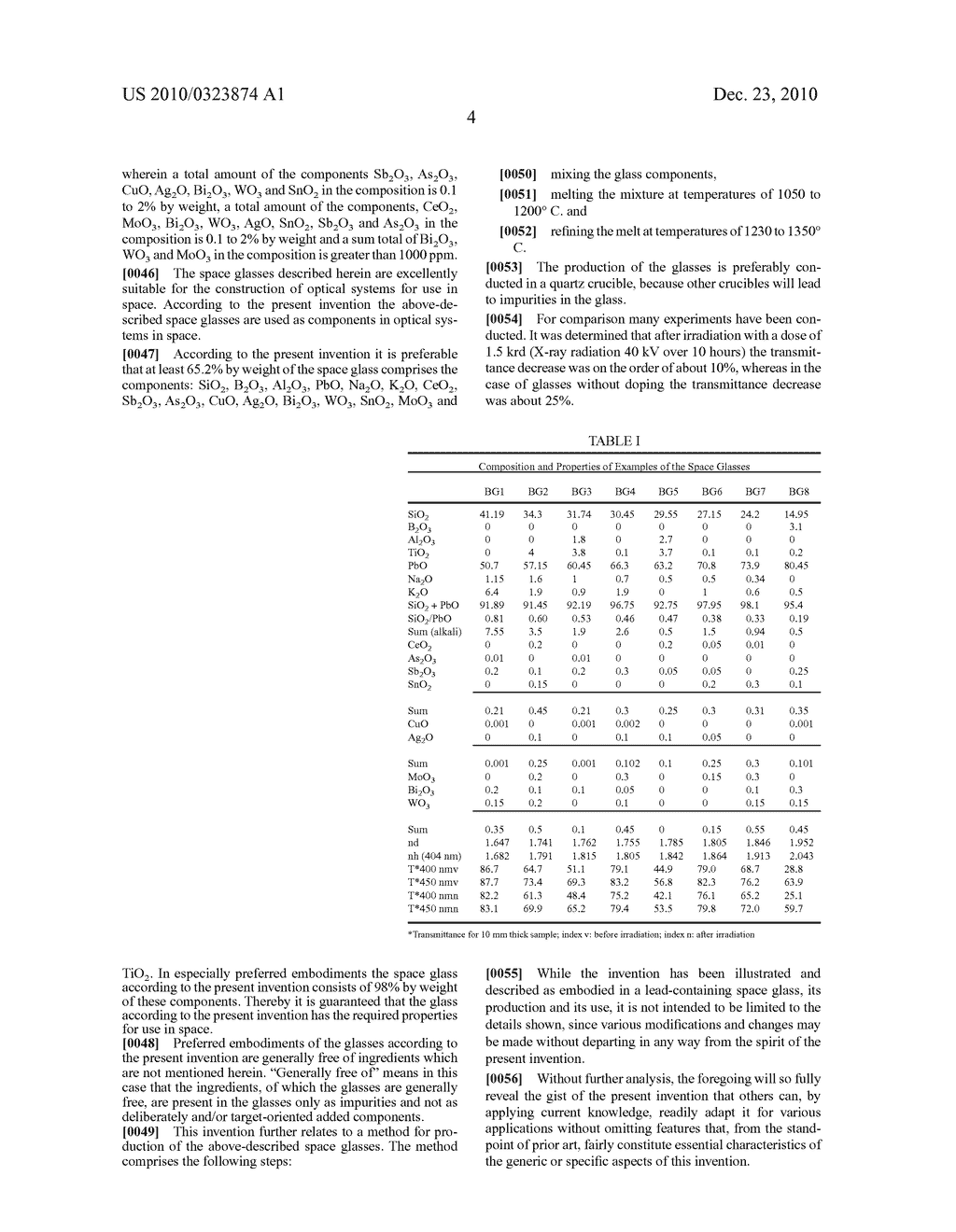 LEAD-CONTAINING SPACE GLASS, ITS PRODUCTION AND ITS USE - diagram, schematic, and image 05