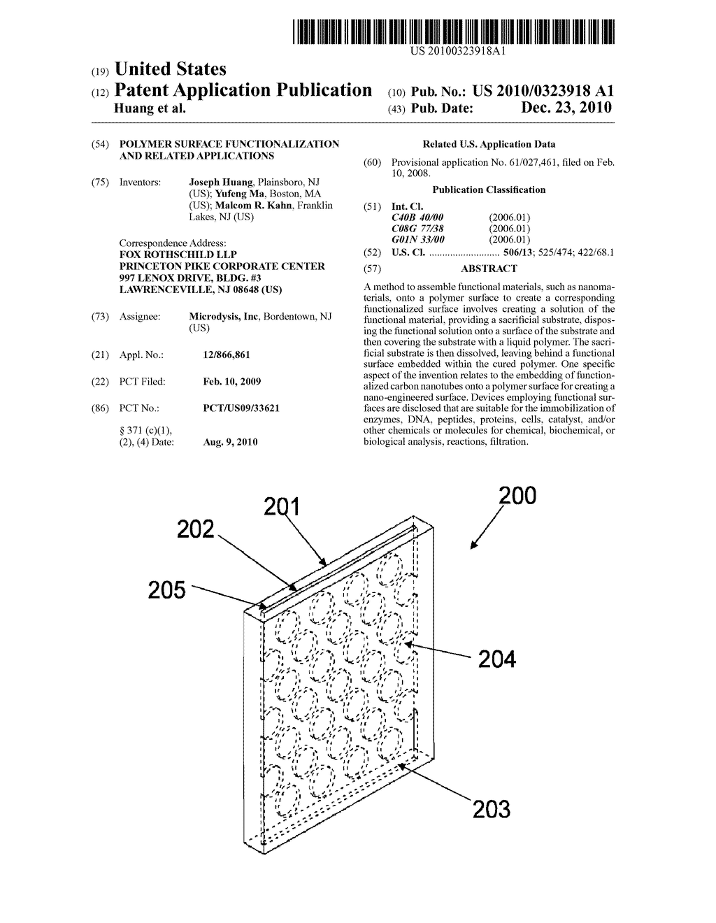 POLYMER SURFACE FUNCTIONALIZATION AND RELATED APPLICATIONS - diagram, schematic, and image 01