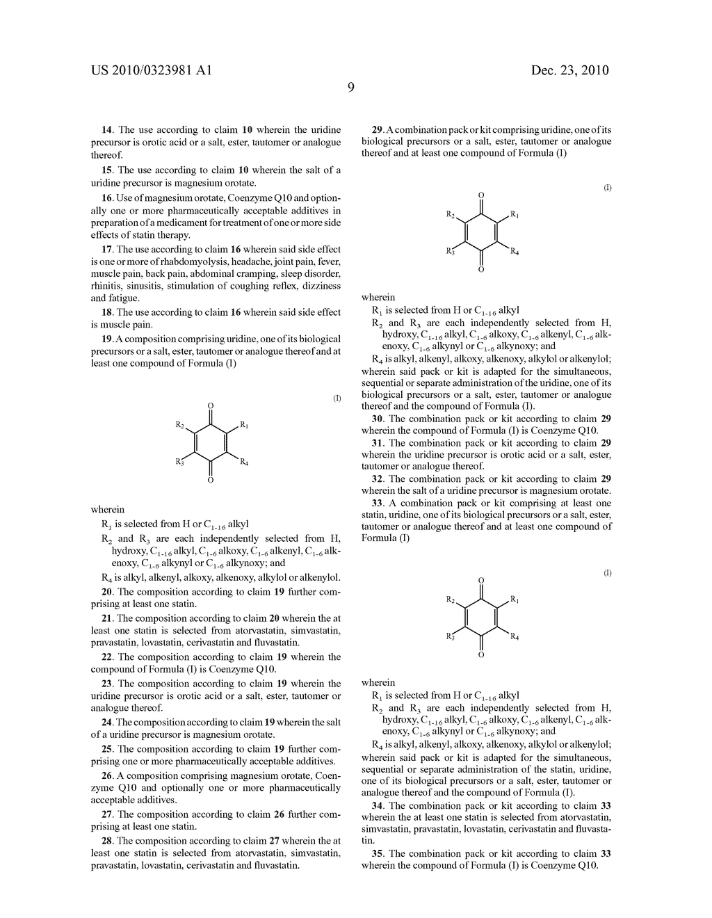 TREATMENT OF STATIN SIDE EFFECTS - diagram, schematic, and image 11