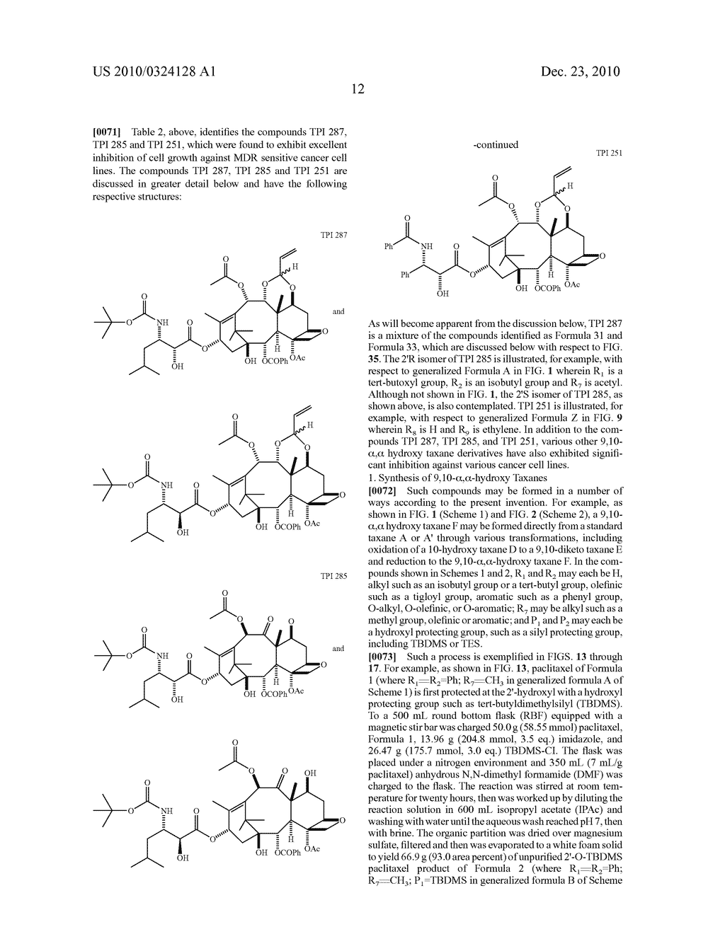 9, 10-Alpha, Alpha-OH-Taxane Analogs and Methods for Production Thereof - diagram, schematic, and image 36