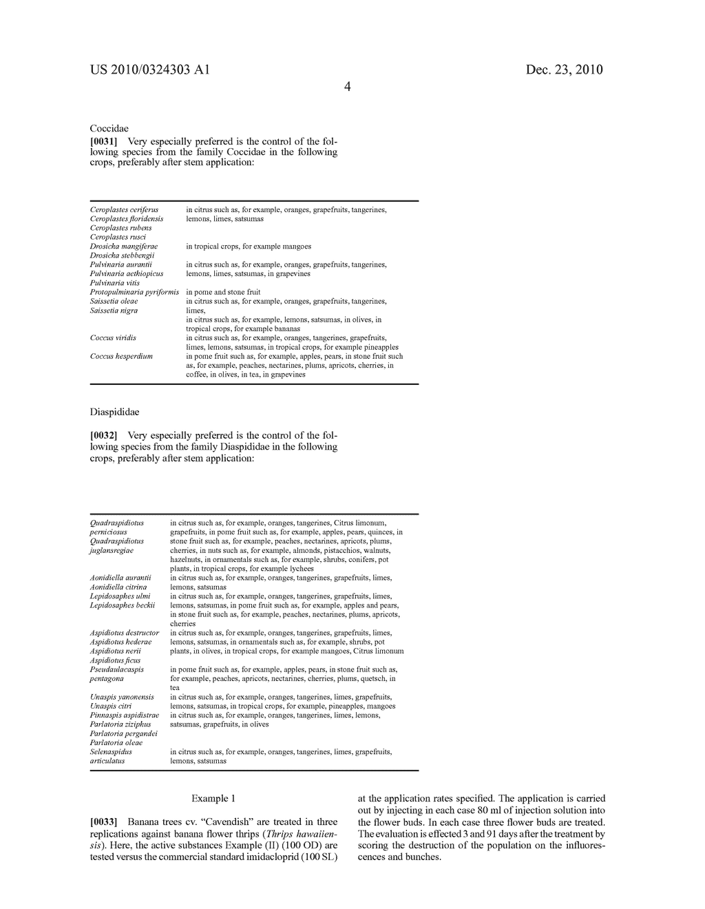 Use of Tetramic Acid Derivatives for Controlling Animal Pests After Treatment of the Trunk, the Branches, the Influorescences or the Buds - diagram, schematic, and image 05