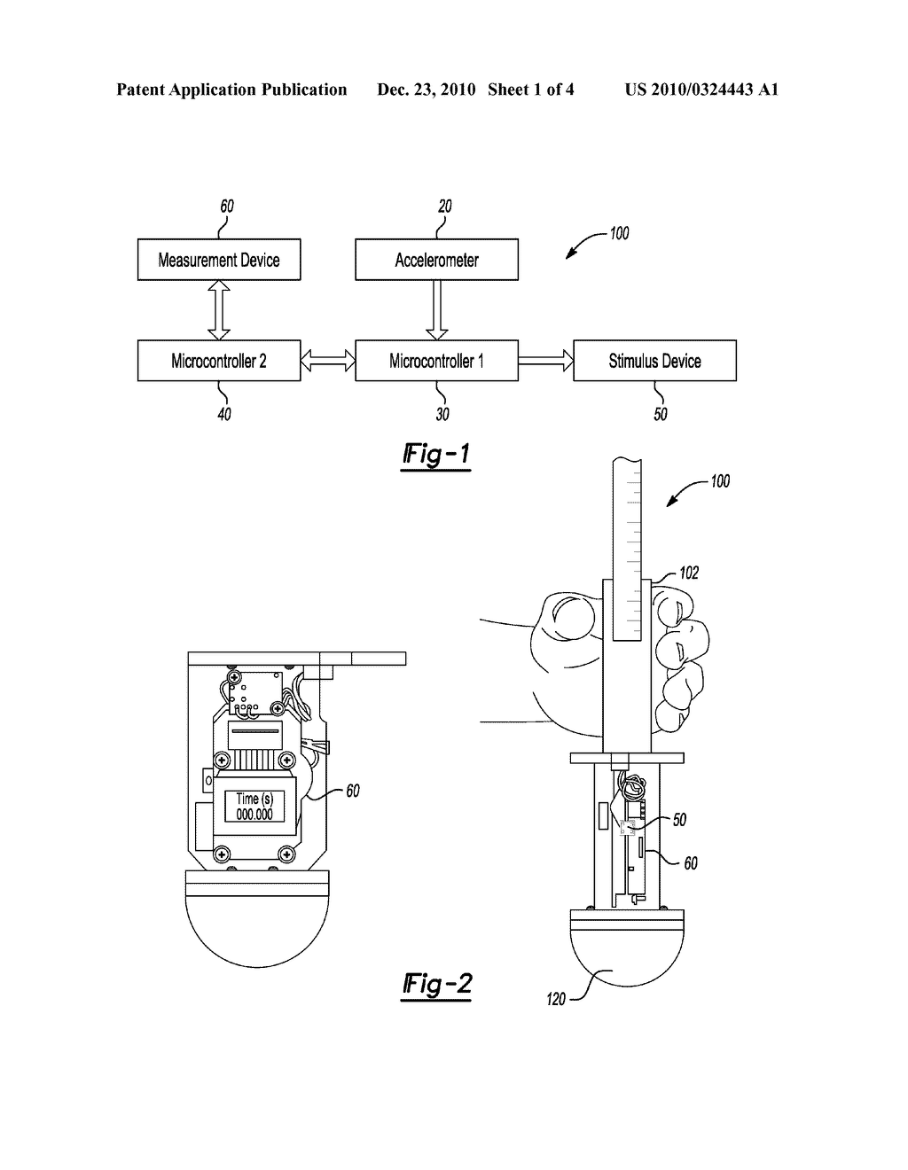 DEVICE AND METHOD FOR MEASURING REACTION TIME - diagram, schematic, and image 02