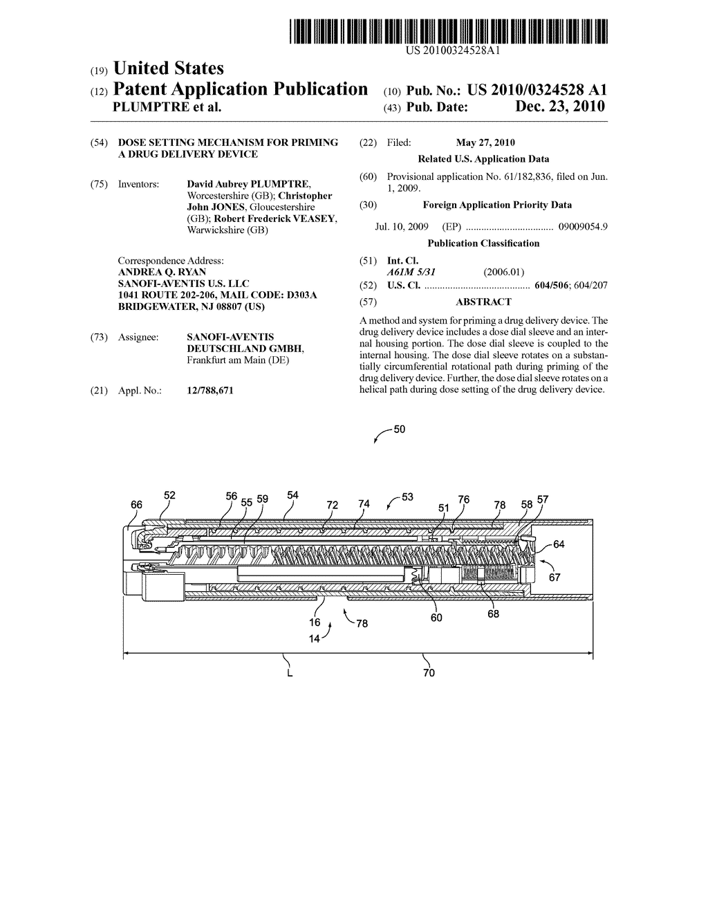 DOSE SETTING MECHANISM FOR PRIMING A DRUG DELIVERY DEVICE - diagram, schematic, and image 01