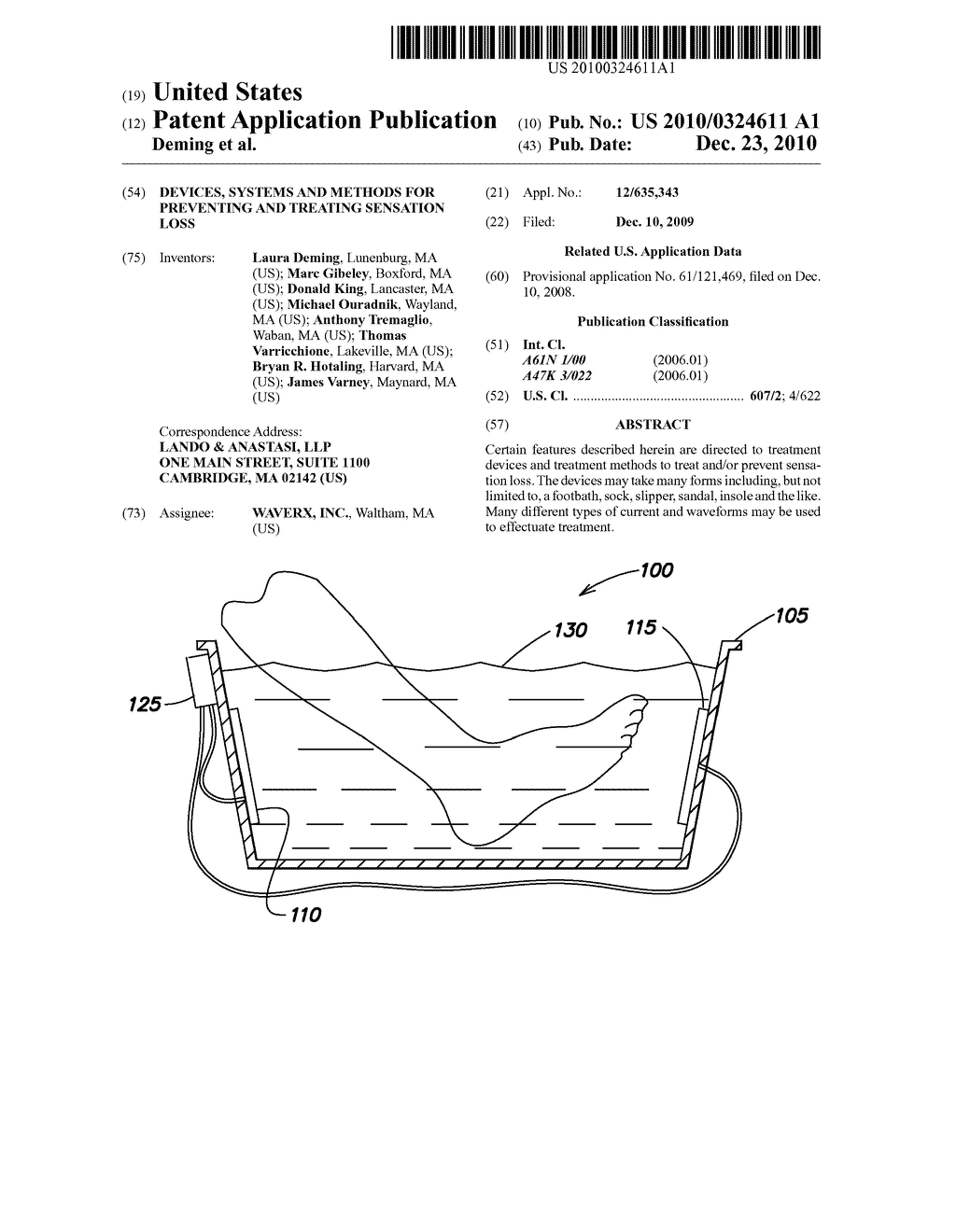 DEVICES, SYSTEMS AND METHODS FOR PREVENTING AND TREATING SENSATION LOSS - diagram, schematic, and image 01