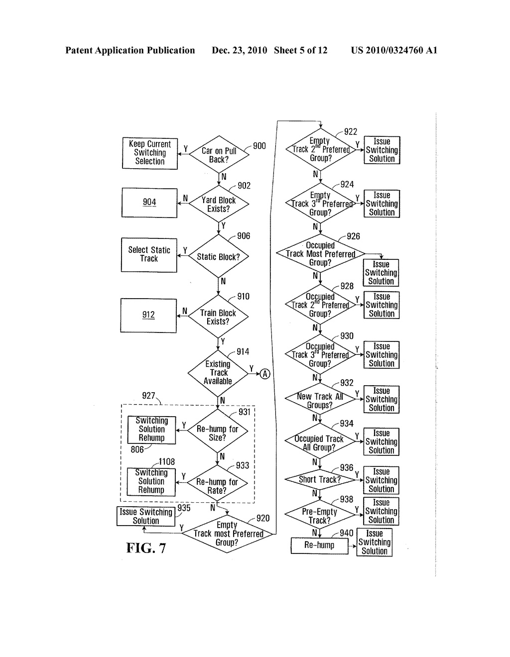 SYSTEM AND METHOD FOR COMPUTING RAIL CAR SWITCHING SOLUTIONS IN A SWITCHYARD USING AN ITERATIVE METHOD - diagram, schematic, and image 06