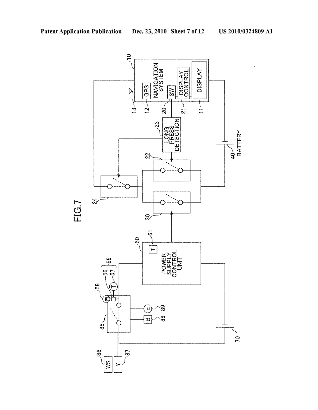 POWER SUPPLY CONTROL APPARATUS OF NAVIGATION SYSTEM - diagram, schematic, and image 08