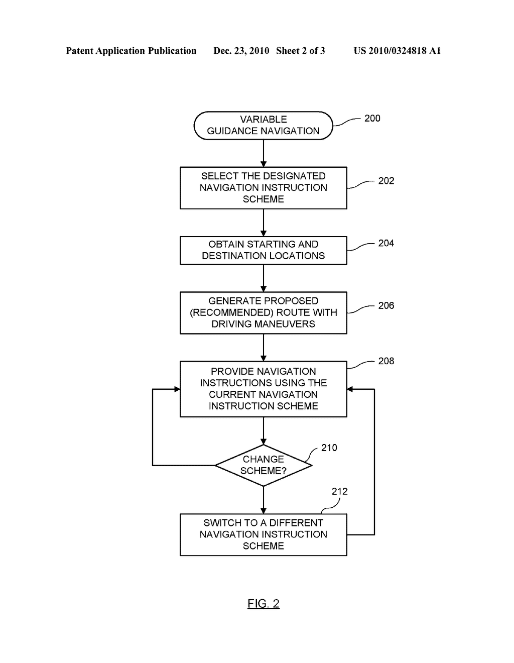 PRESENTATION OF NAVIGATION INSTRUCTIONS USING VARIABLE CONTENT, CONTEXT AND/OR FORMATTING - diagram, schematic, and image 03