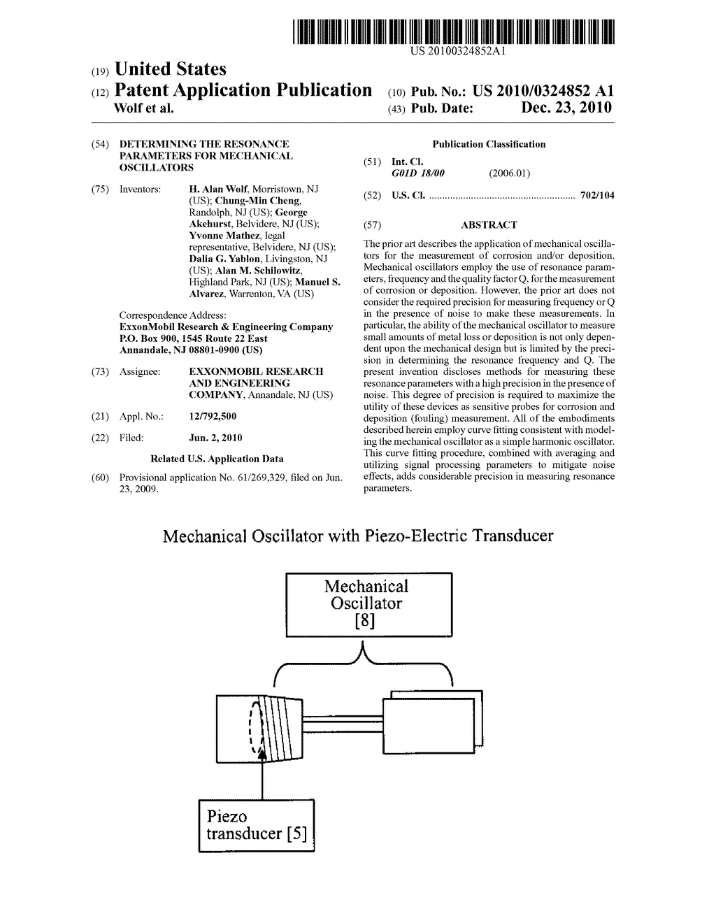 DETERMINING THE RESONANCE PARAMETERS FOR MECHANICAL OSCILLATORS - diagram, schematic, and image 01